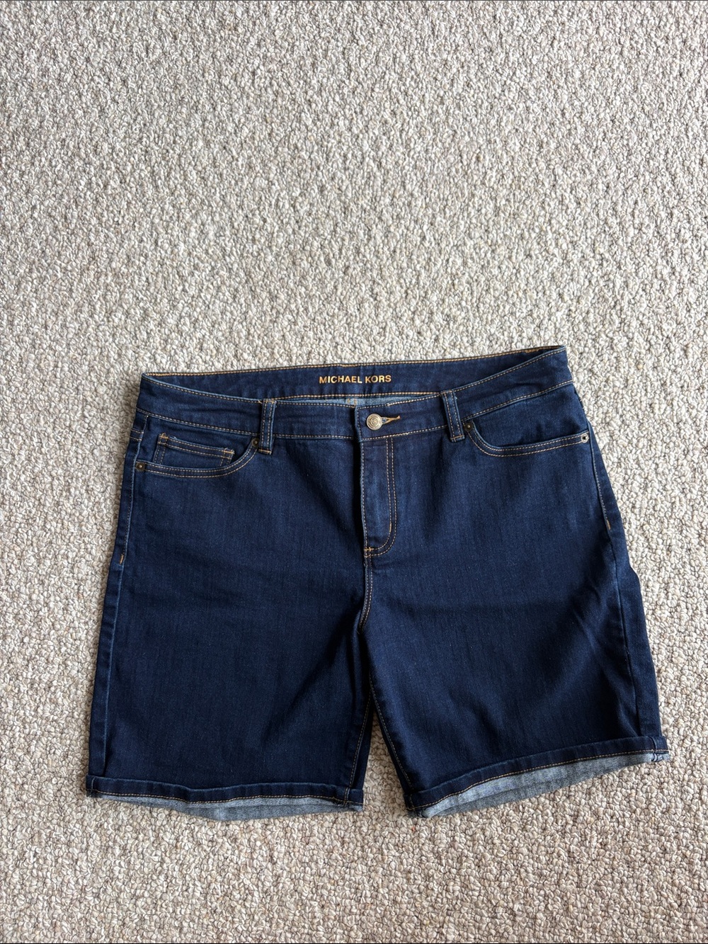 Michael Kors Navy Blue Denim Jean Shorts